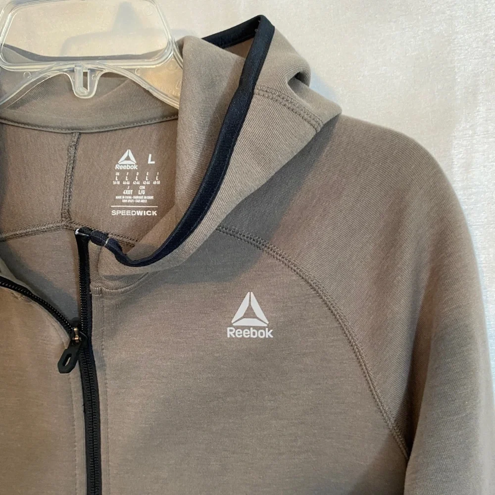 NWOT Reebok Full Zip Hoodie Brown  Ladies Lg - Picture 6 of 14